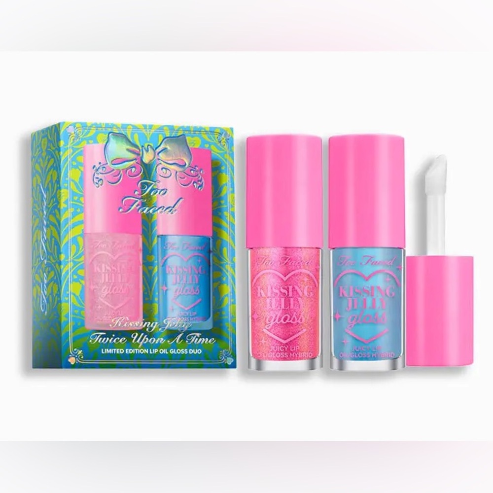 BNIB New TOO FACED Kissing Jelly Twice Upon a Time Limited Edition Duo